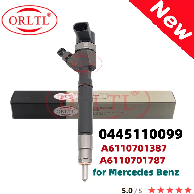 ORLTL NEW 0445110099 A6110701387 0 445 110 099 A6110701787 for Bosch Mercedes Benz Genuine Fuel Injector