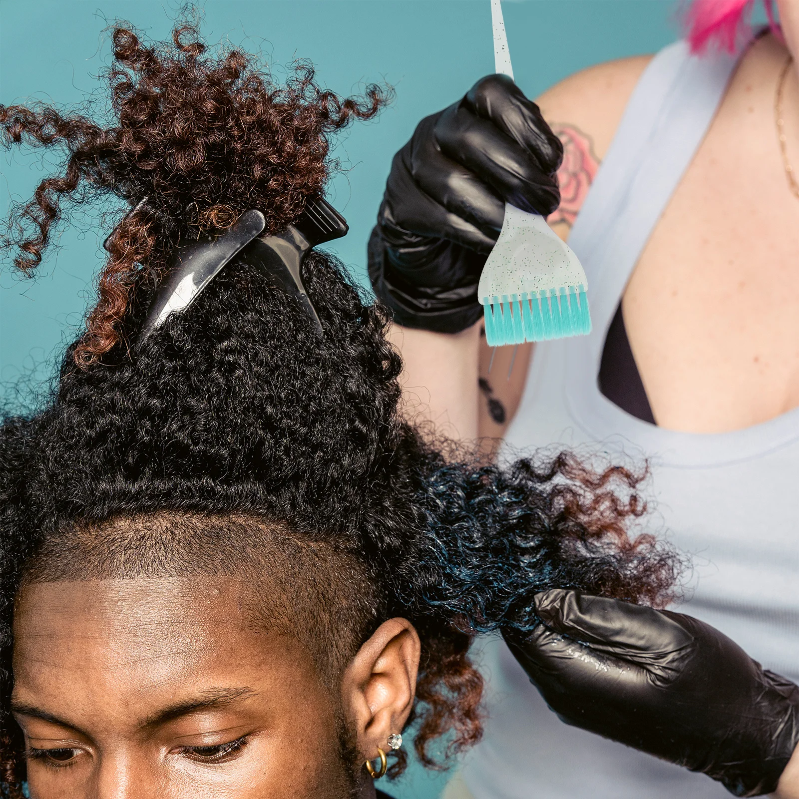 

1 комплект, доска для окрашивания волос, пластиковый нейлоновый материал для окрашивания, масляной обработки, салон, аппликатор для окрашивания волос для домашнего использования