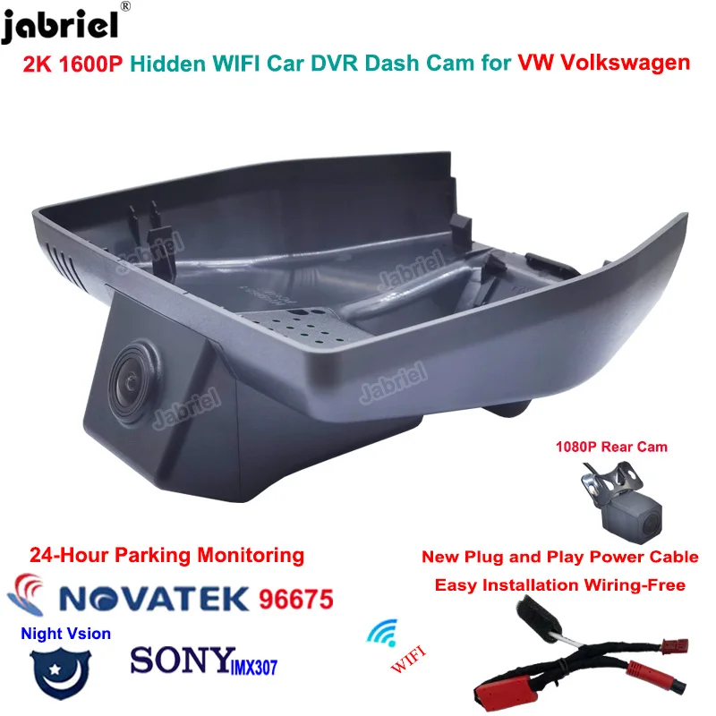 

Jabriel 2K 1600P Auto Wifi Car Dvr 24H Video Recorder For Volkswagen VW ID3 ID.3 id 3 id3 2021 2022 2023 Dash Cam Easy Install