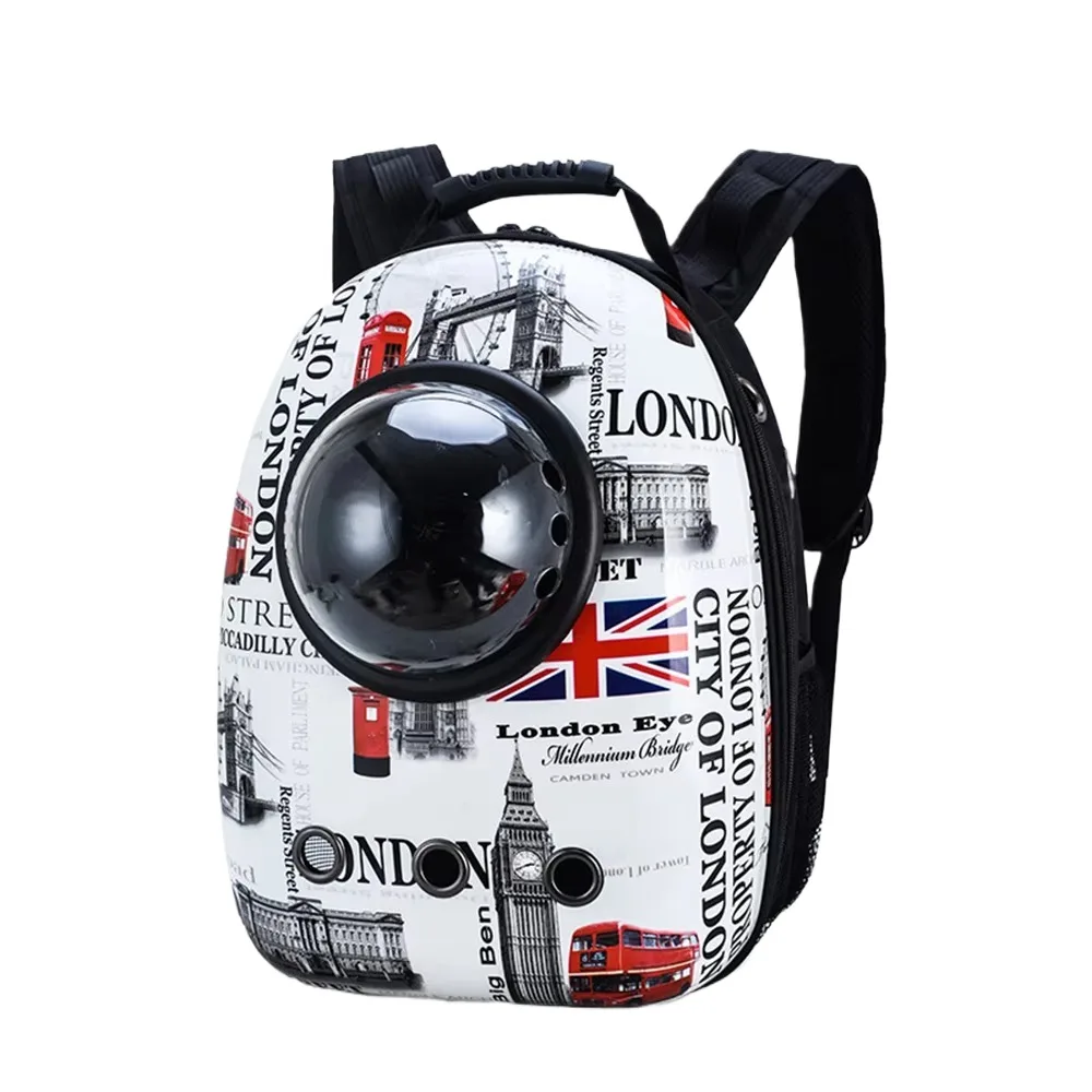 

Backpack Cat Bag Space Small Dog Go Out Portable Backpack Printing Breathable Pet Bag New Shoulder Space Bag