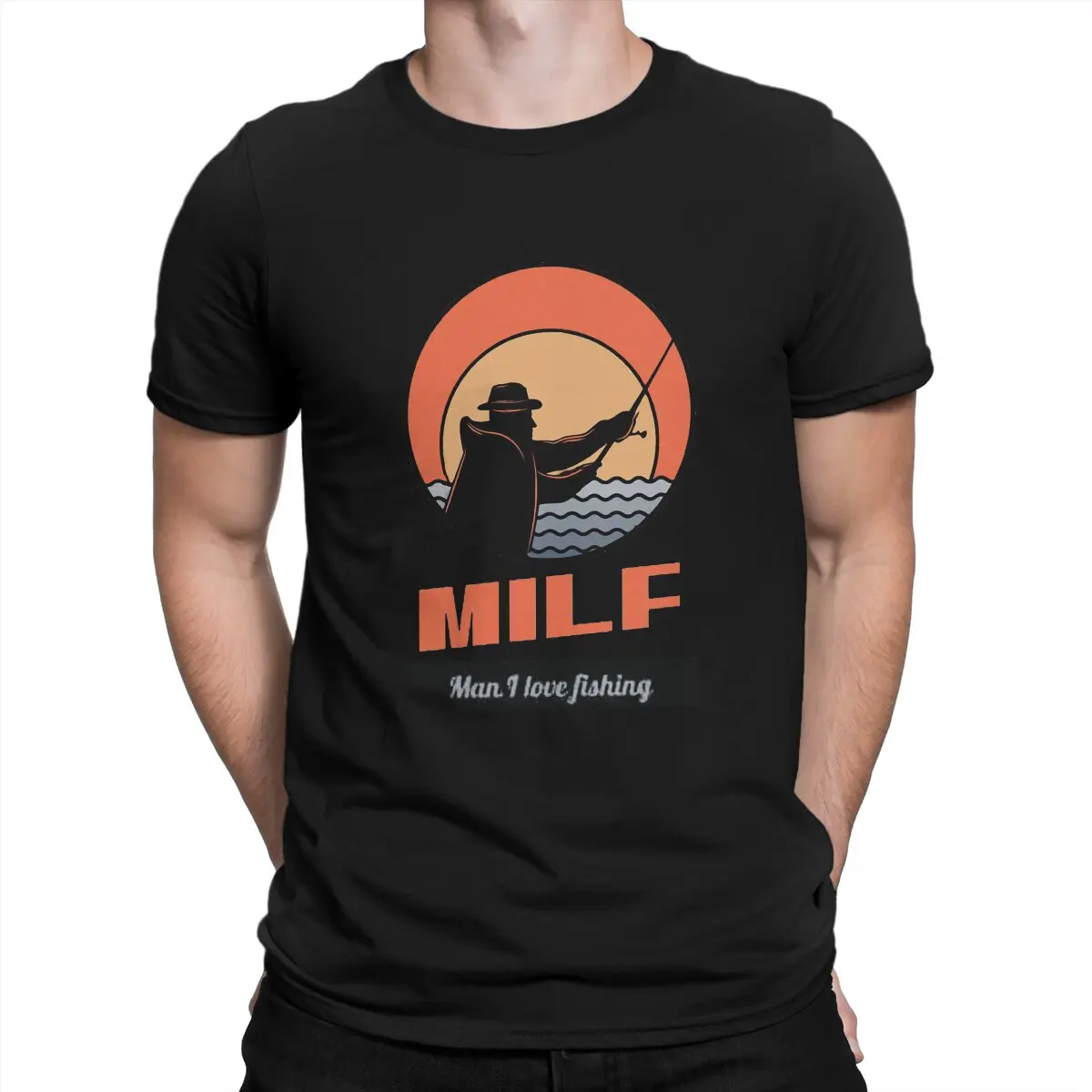 MILF Man TShirt Fishing Distinctive Polyester T Shirt Graphic Sweatshirts Hipster