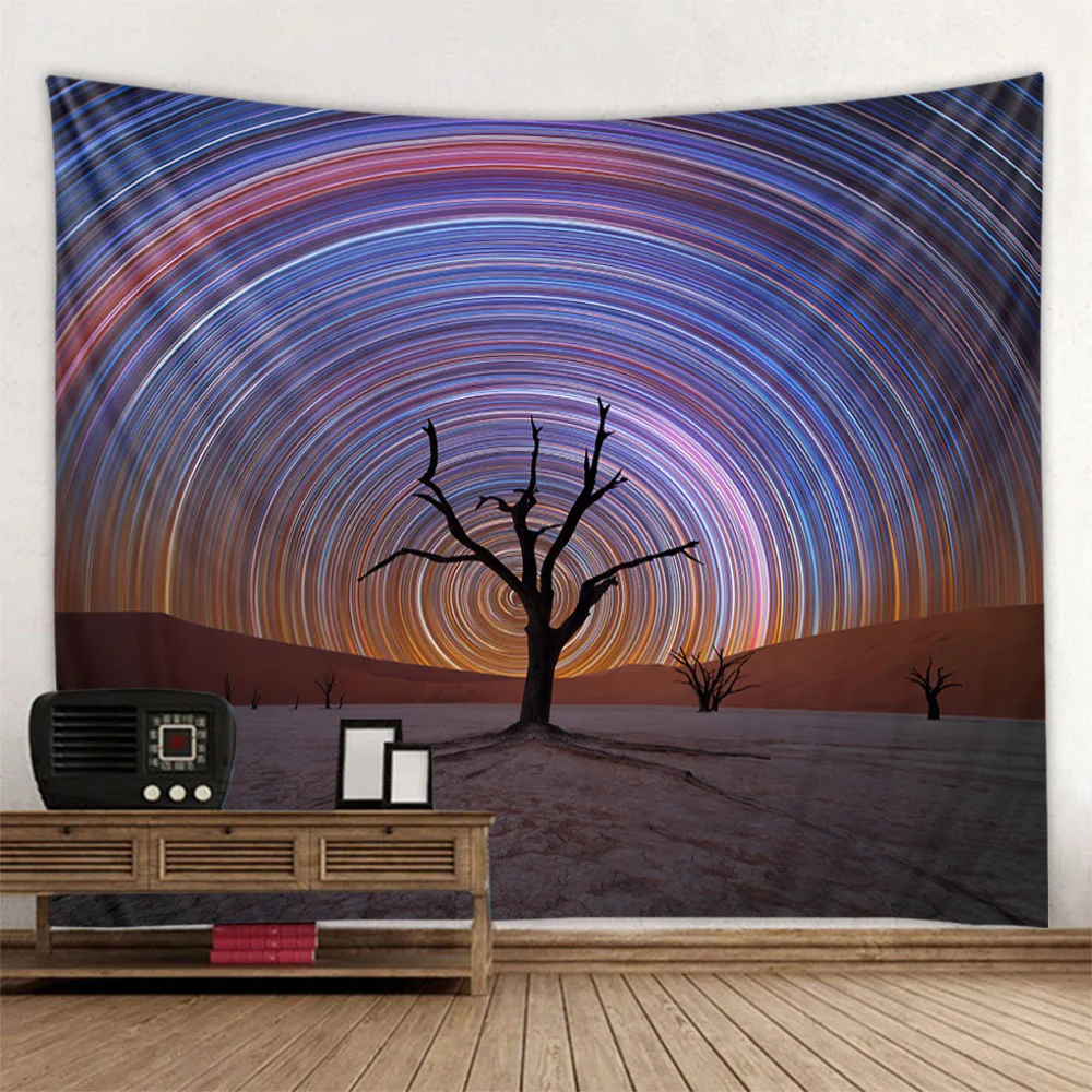 

Life Tree Art tapestry, starry sky, dreamy home decoration, wall hanging home, living room, bedroom, dormitory background cloth