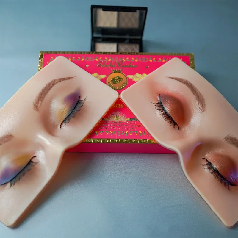 1 szt. Profesjonalna podkładka do ćwiczeń tatuażu brwi, miękka silikonowa podkładka do makijażu twarzy, wielokrotnego użytku, sztuczna skóra do treningu oczu.