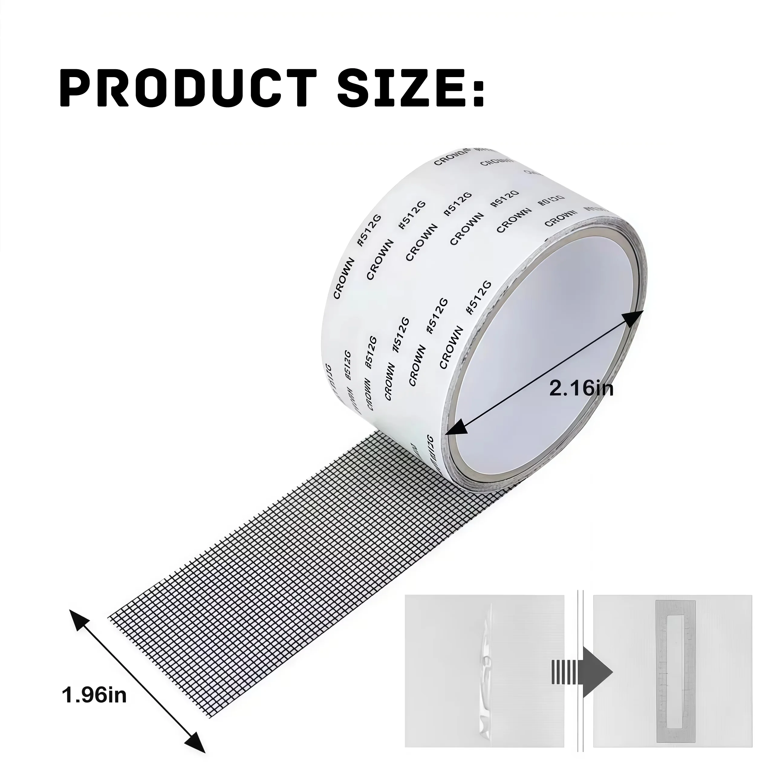 Screen Rolling Tools with Waterproof Window Screen Repair Patch 2 In 1 Window Screen Door Repair Kit for Installing Window Mesh