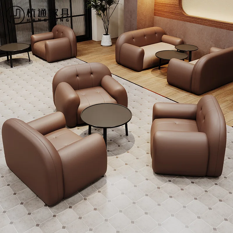 Coffee shop sofa sets, milk tea shop desserts cake shop negotiation reception area table and chair sets