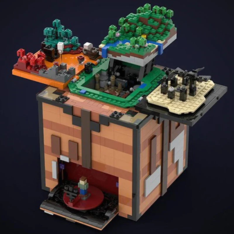 เกมยอดนิยมรุ่น MOC อาคารอิฐสร้างโลกอันตรายถ้ําเทคโนโลยี Modular ของขวัญวันหยุดประกอบของเล่นเด็กชุด