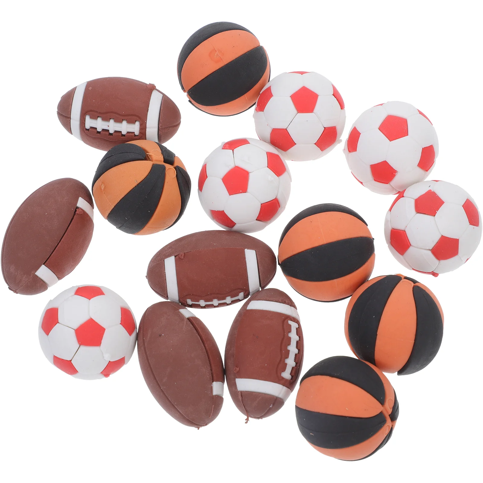 15 Pcs Ball Eraser Party Favors Accessories Gift Mini Erasers Cute Pencil Wear-resistant Supplies Student