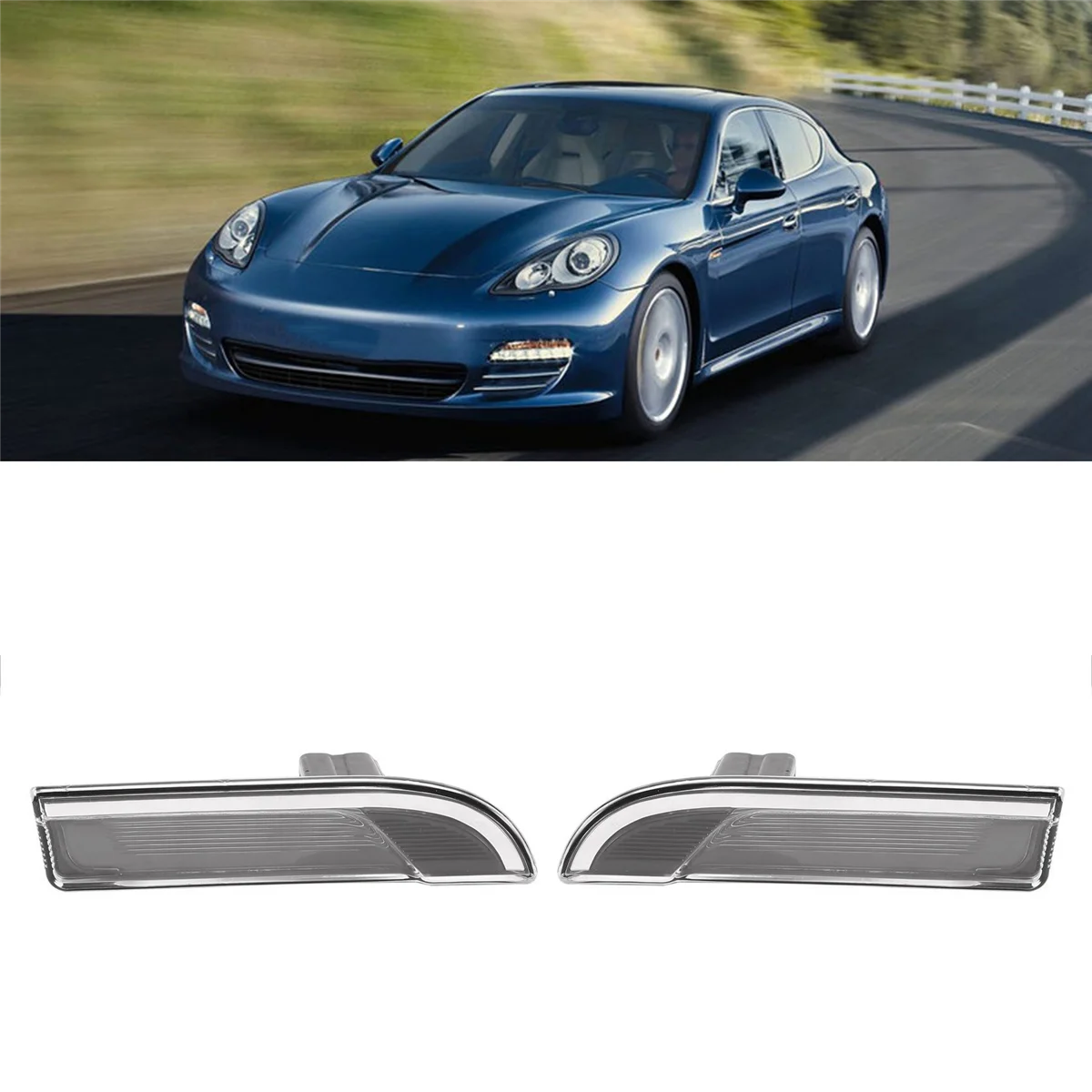 1Pair Car Front Fender Turn Signal Light for Porsche Panamera 970 2010-2016 97063104301 97063104300 Side Strobe Light