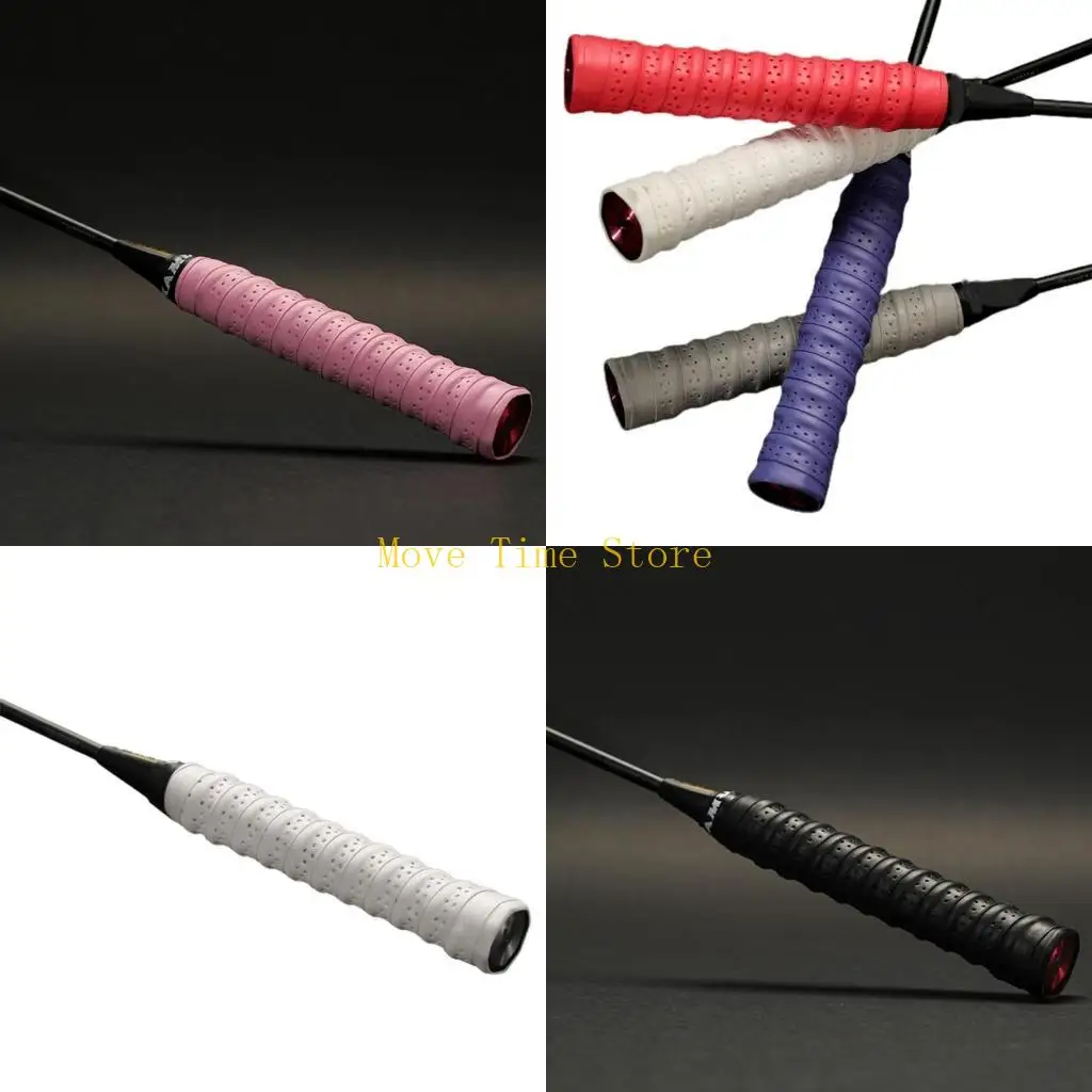 

92ME Perforated Designs Tennis Racket Grips Tape Badminton Squash Training Sweatband Anti slip Tennis Grip Head Overgrip