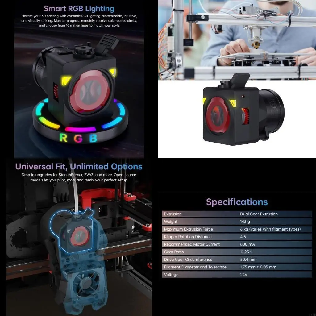

4x7e Автопогрузка экструдера для печати eva3.