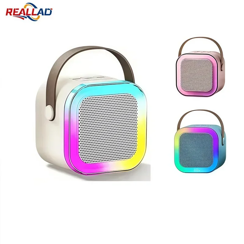 

NEW K12 Bluetooth Speaker Portable Home Cute Karaoke Mini Wireless Audio with Microphone K Song Family Singing Machine Kid Gifts