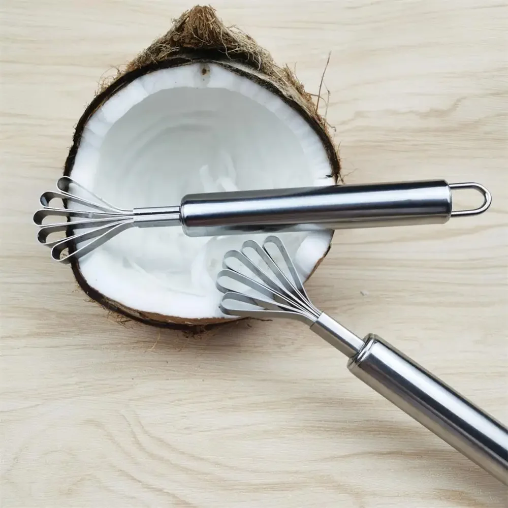 Hot Creative Stainless Steel Shredded Coconut Knife Household Coconut Grater Fish Scale Planed Meat Scraper Kitchen Supplies