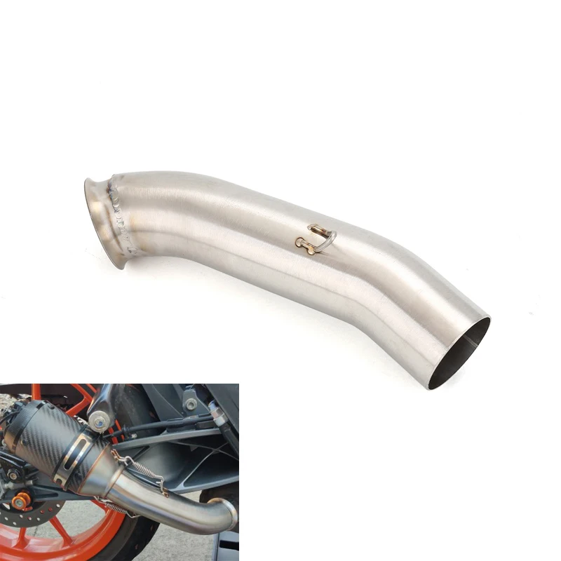 

Motorcycle Exhaust System Mid Link Pipe Stainless Steel Connect 51mm Slip On Modified For Duke 125 200 250 390 RC390 2017-2020