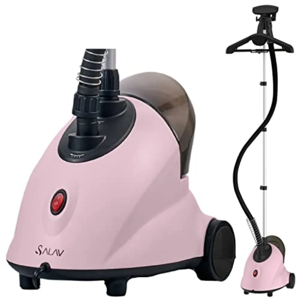 2023 SALAV GS18-DJ Standing Garment Steamer with Roll Wheels for Easy Movement, 1.8L Water Tank for 1 Hour Continuous Steaming