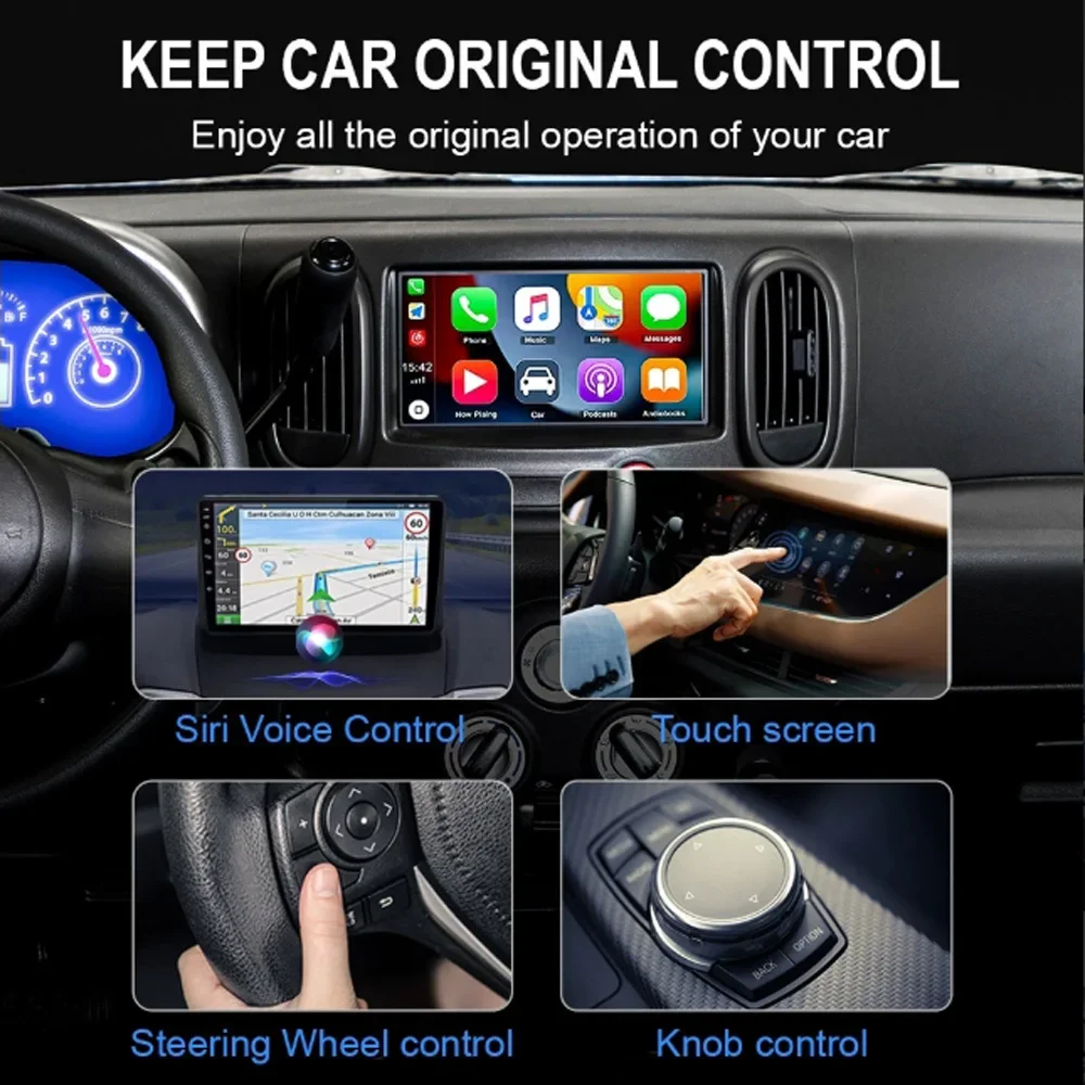 2in1 Wireless Carplay Android Auto Adapter 5Ghz WiFi Bluetooth Wireless Carplay Adapter für Auto Apple Auto Spielen Wireless Adapter