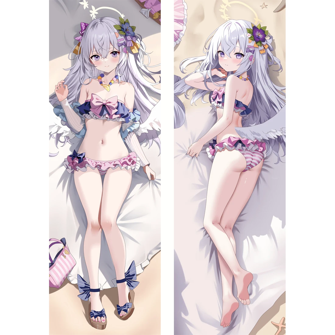 Blue Archive Shirasu Azusa しらす）アズ Dakimakura Waifu 2WAY Hugging Body Pillow Case Gift Anime Sexy Pillow Case Otaku Cushion Cover