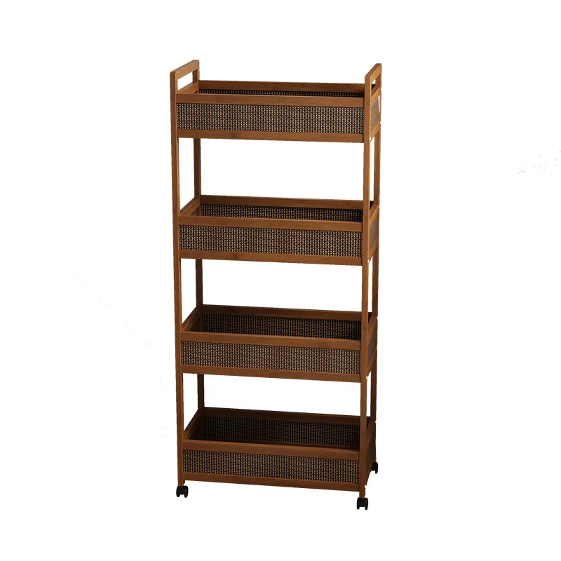 

Movable sofa side several floor-to-floor multi-layer storage rack medieval trolley snack locker simple shelf