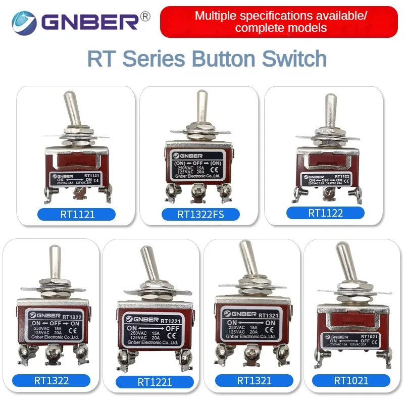 UNITEELEC-GNBER Good Quality Durable Toggle Switch RT-1021,RT-1121,RT-1122,RT-1122FS,RT-1221,RT-1321,RT-1322,RT-1322FS,