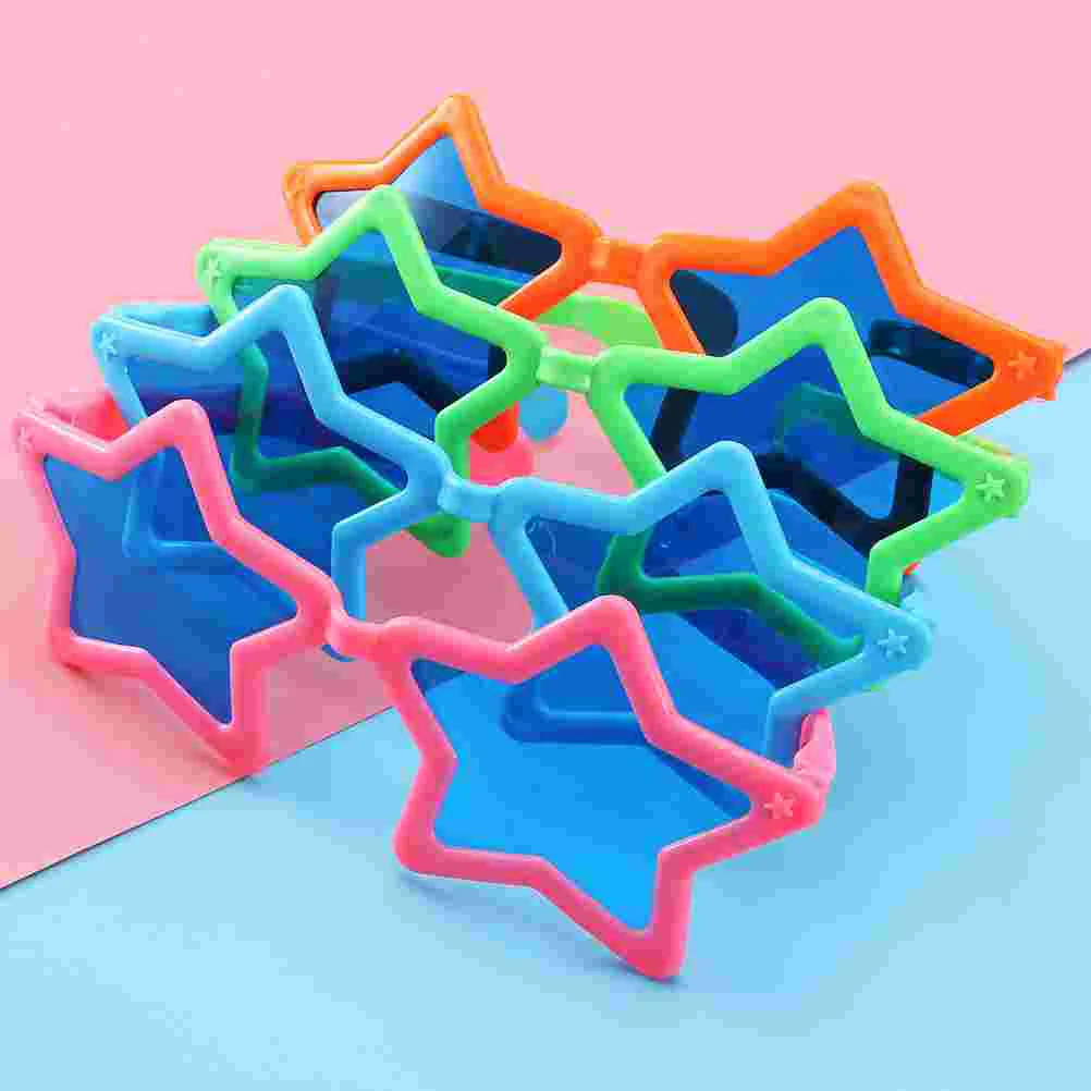 

6pcs Kids Star Shaped Sunglasses Costumes Cosplay Halloween Party Fun Party Favor Photo Booth Props star glasses