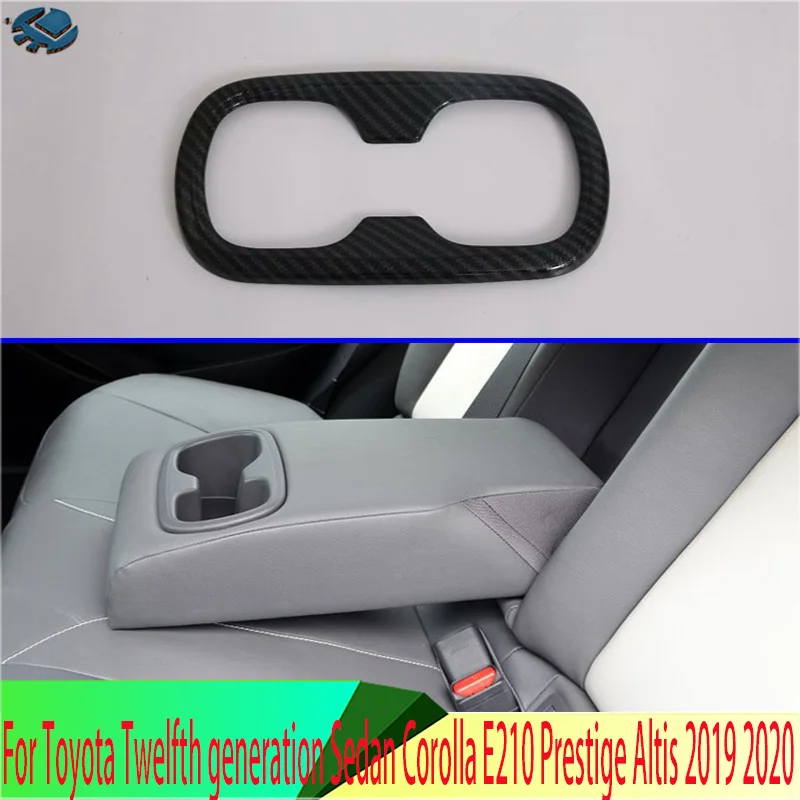 

Для Toyota Twelfth поколения седан Corolla E210 Prestige Altis 2019-2023 стиль углеродного волокна заднее сиденье держатель чашки для напитков накладка