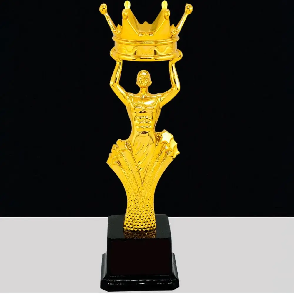 Plastic Award Trophy Models Golden Crown Decorative Reward Prize Cup Craft Souvenirs Golden Winner Award School Events