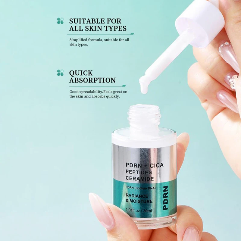 Esens PDRN Salmon Korea, Serum Wajah Ringan dengan Peptida Tembaga dan Centella untuk Melembapkan, Memperbaiki, Menghidrasi, dan Mencerahkan Kulit untuk Perawatan Harian.