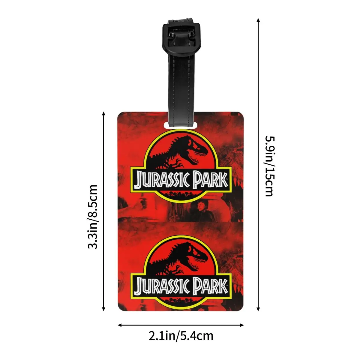 Jurassic Park Luggage Tag Ancient Animal Travel Bag Suitcase Privacy Cover ID Label