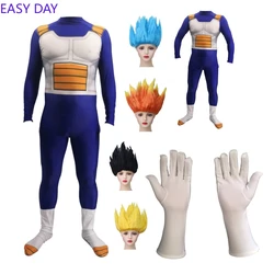 Kids Adults Vegeta Jumpsuit Super Saiyan GOKU Cosplay Costume Torankusu TRUNKS Vegeta-boy Party Dress Up Halloween Carnival Gift