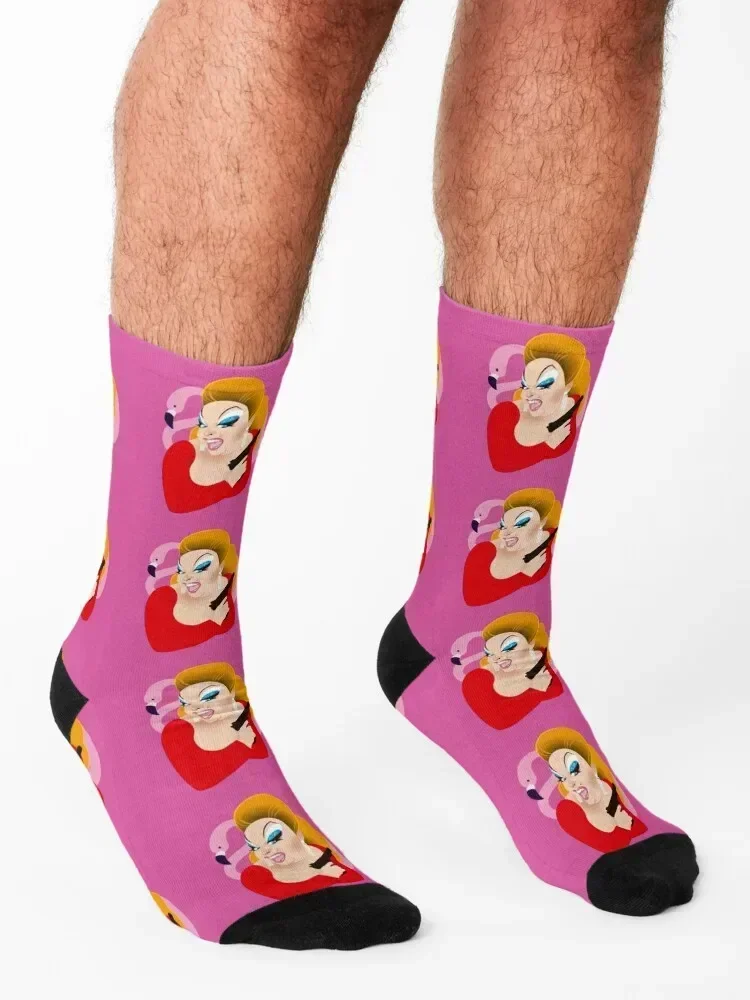 Divinely pink Socks Running cute retro short Socks Female Men's
