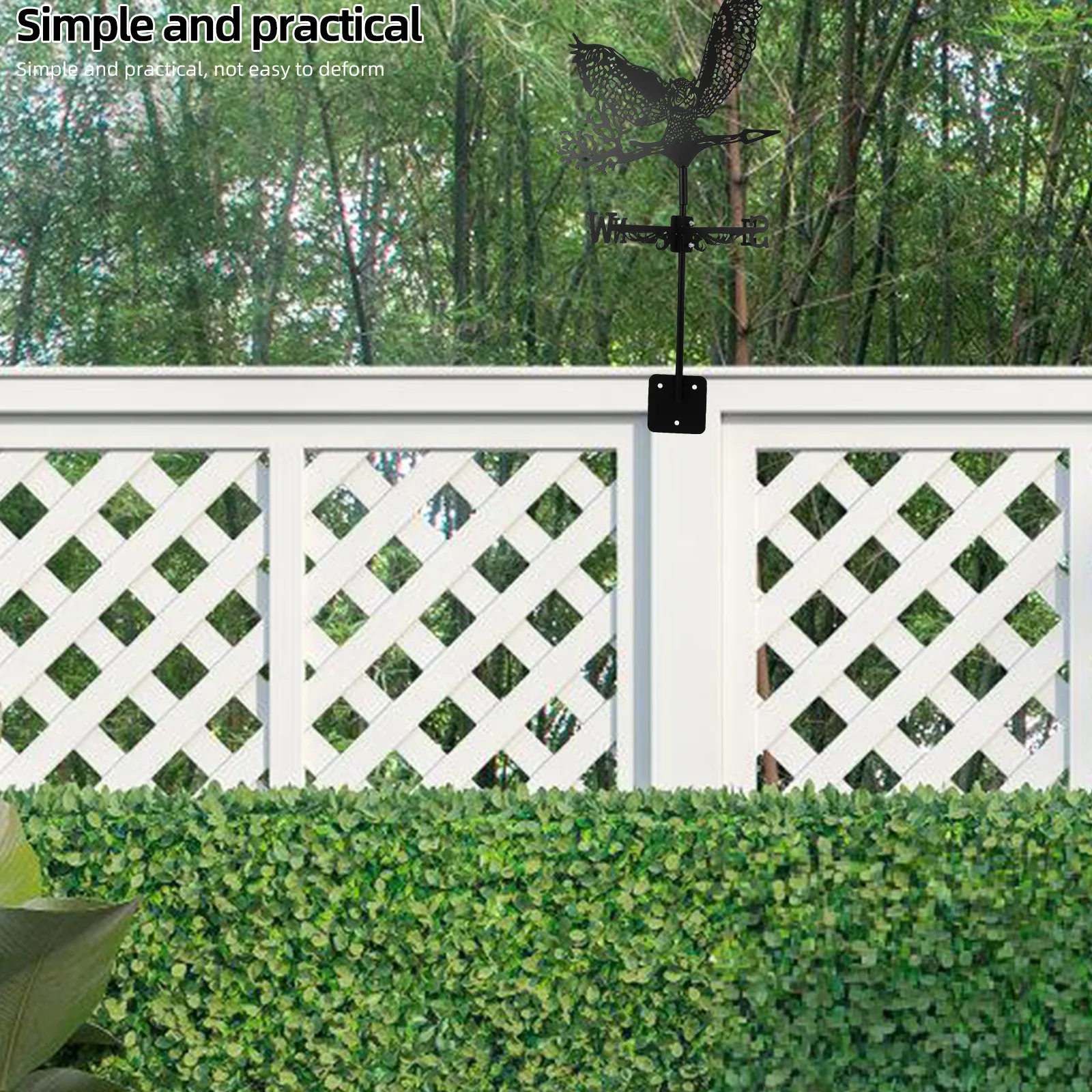 

Owl Weathervane Outdoor Wind Direction Indicator Iron Garden Yard Decor Weather Vane Weather Vanes for Outdoor