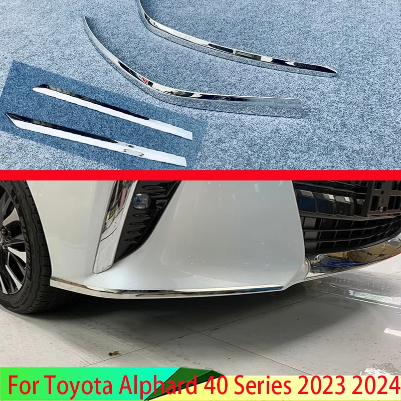 For Toyota Alphard 40 Series 2023 2024 Car Accessories Stainless Steel Front And Rear Bumper Protector Trim