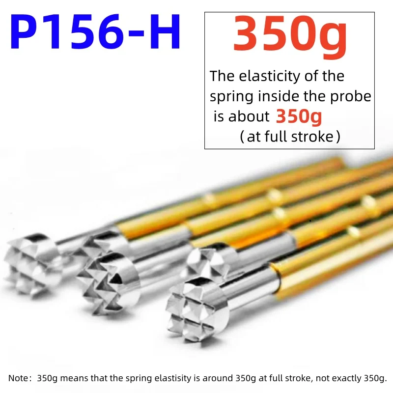 

20/100PCS P156-H Spring Test Probe Test Pin Pogo Pin PCB Test Tool 34mm Dia 2.36mm 9-claws Head Dia 4.0mm Test Tool Force 350g