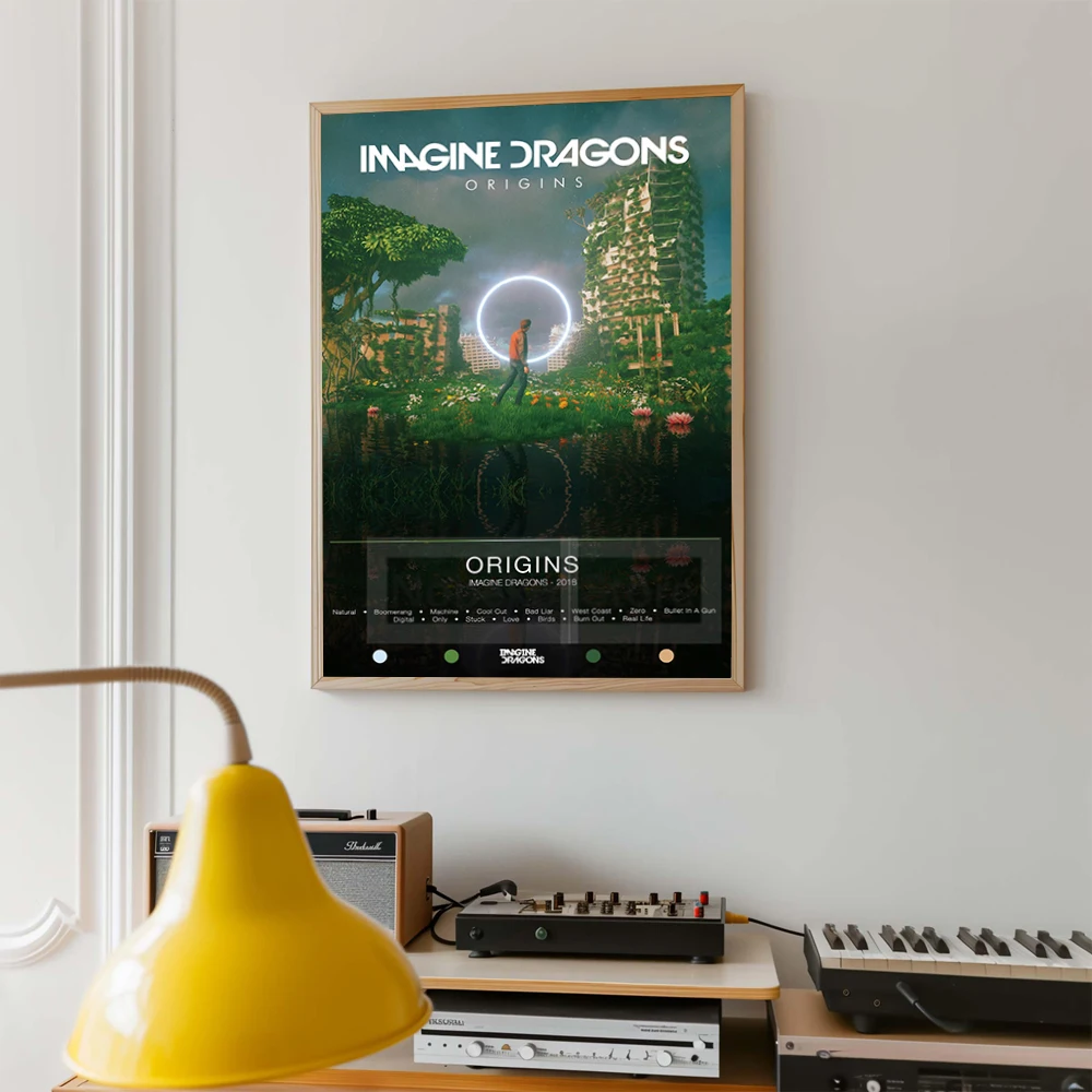 Alternative Rock Band Imagine Dragons Album Cover Poster Pop Music Prints Canvas Wall Art Pictures Room Home Music Decoration