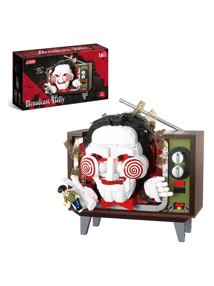 JAKI SAW Billy die Puppe im Retro-TV-Baukasten 984 Teile Offiziell Lizenzierte Filmfigur Geschenk