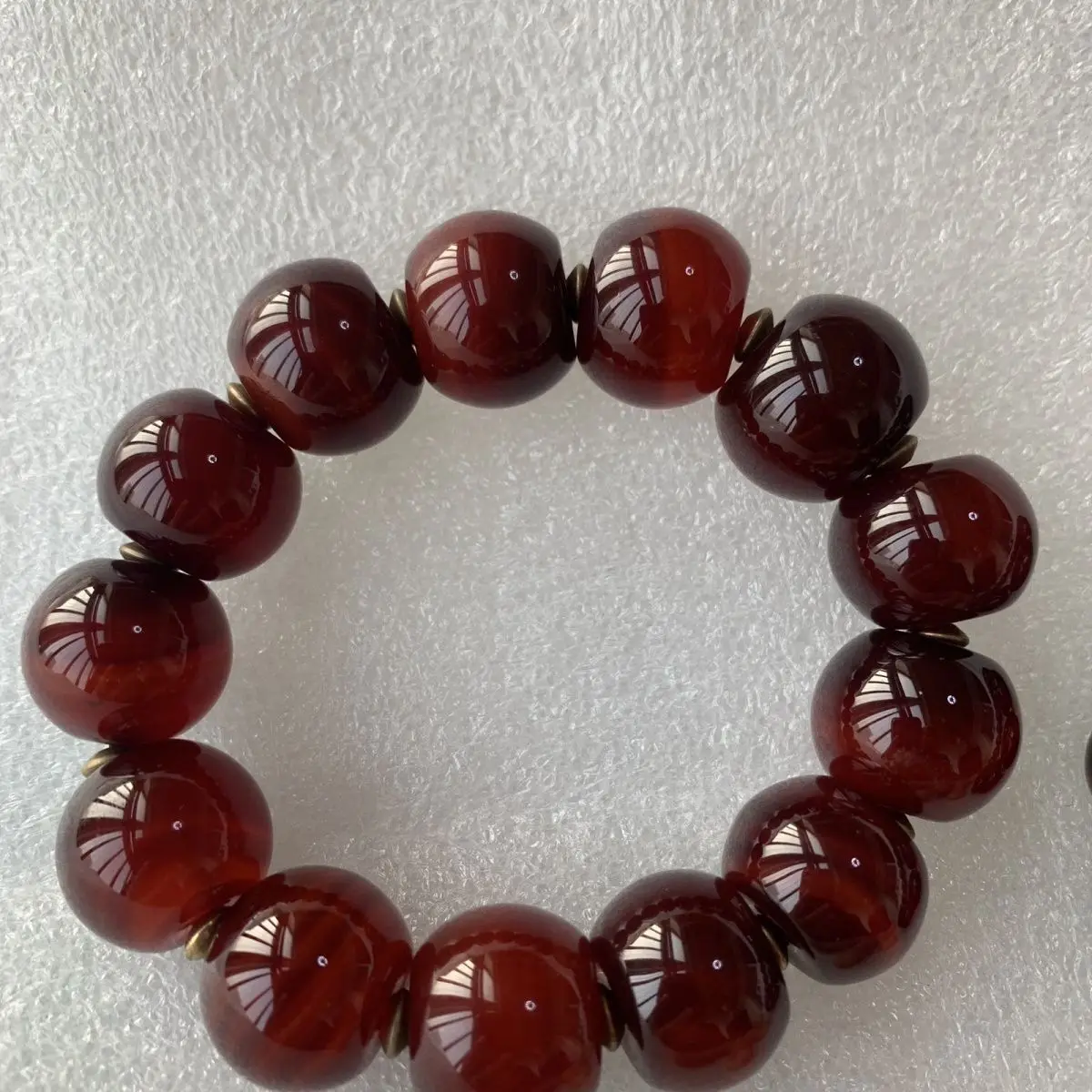 burgundy agate men's and women's bracelets, big ball bracelets, dream burgundy agate old-fashioned beads.