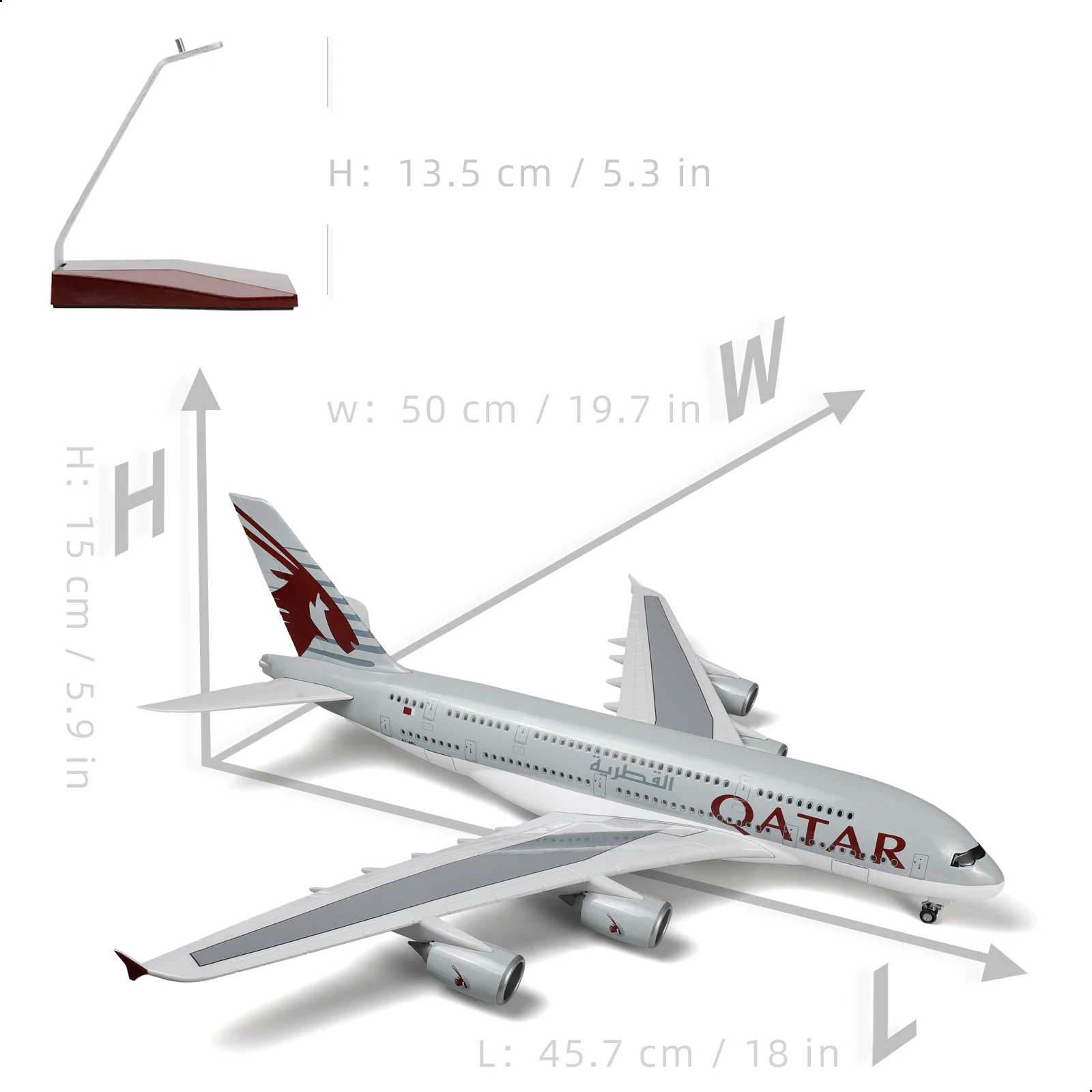 1:160 A380 Aircraft Model With Wheels & Stand Collectible Decorative Aviation Enthusiast Christmas Birthday Gift for Men