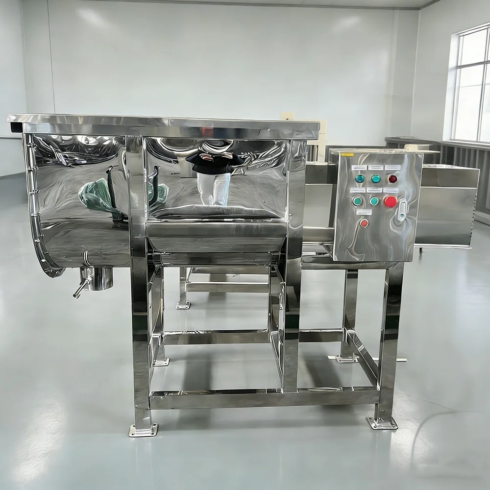 Spices Food Ribbon Mixer Blender Industrial Horizontal Ribbon Mixing Machine for Detergent Powder SUS 316 Polishing Process