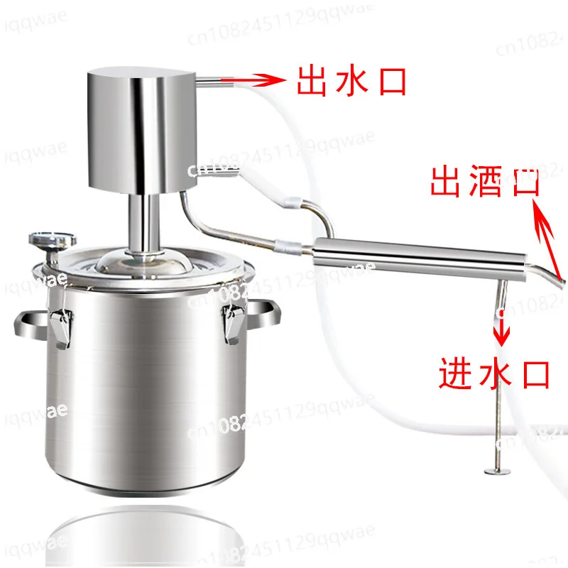 

Complete set of small brewing machine home wine distiller food grade stainless steel homemade brewing distillation pure dew