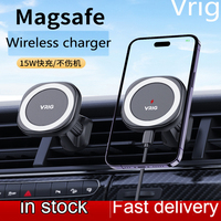 VRIG For MagSafe Magnetic Car Air Wireless Charger Mount 15W Fast Wireless Charging Phone Holder for iPhone 14 13 12 mini Pro