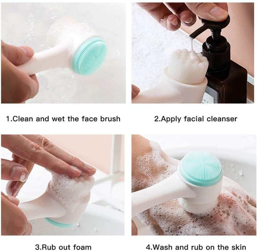 How to use the silicone cleansing brush