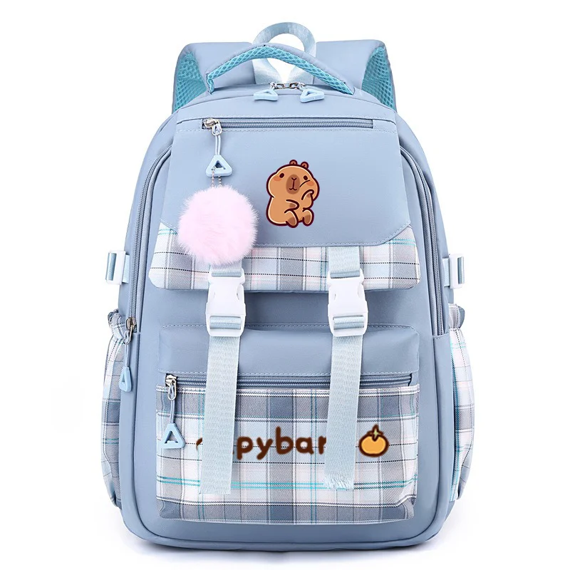 Women's Large Capacity Nylon Backpack Water Resistant Sturdy Shoulder Bag Multiple Compartments Practical Versatile Design