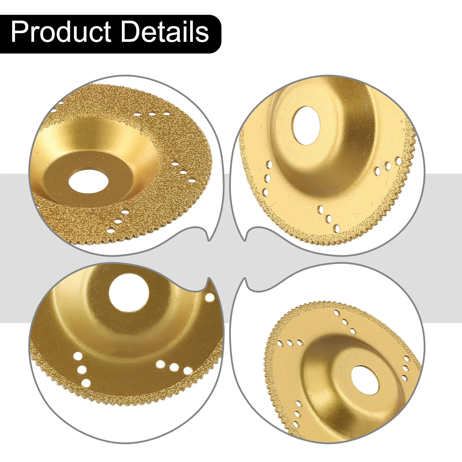 Practical Cutting Disc Wear-resistant Diamond Cutting Disc Dry Grinding Disc Silver/ Gold Marble Bowl Grinding Disk