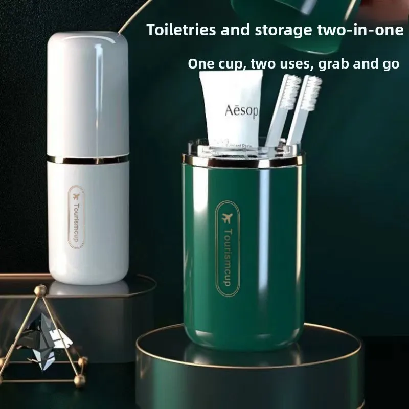 Hello Kitty Travel Mouthwash Cup Portable Cute Essential for Business Trips Toothbrush Case with Lid Multifunctional Storage Set