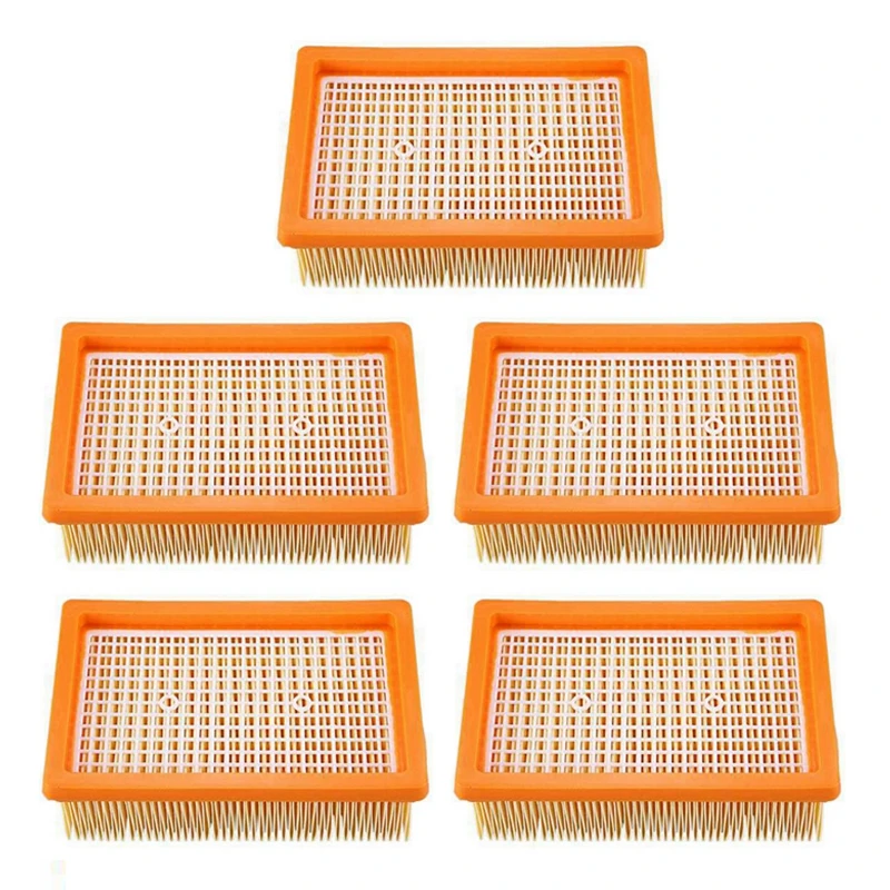 Replacement Vacuum Filter For Karcher WD 4 / WD 5 / MV 4 / WD 5P Vacuum Cleaner Parts, 5 Pack