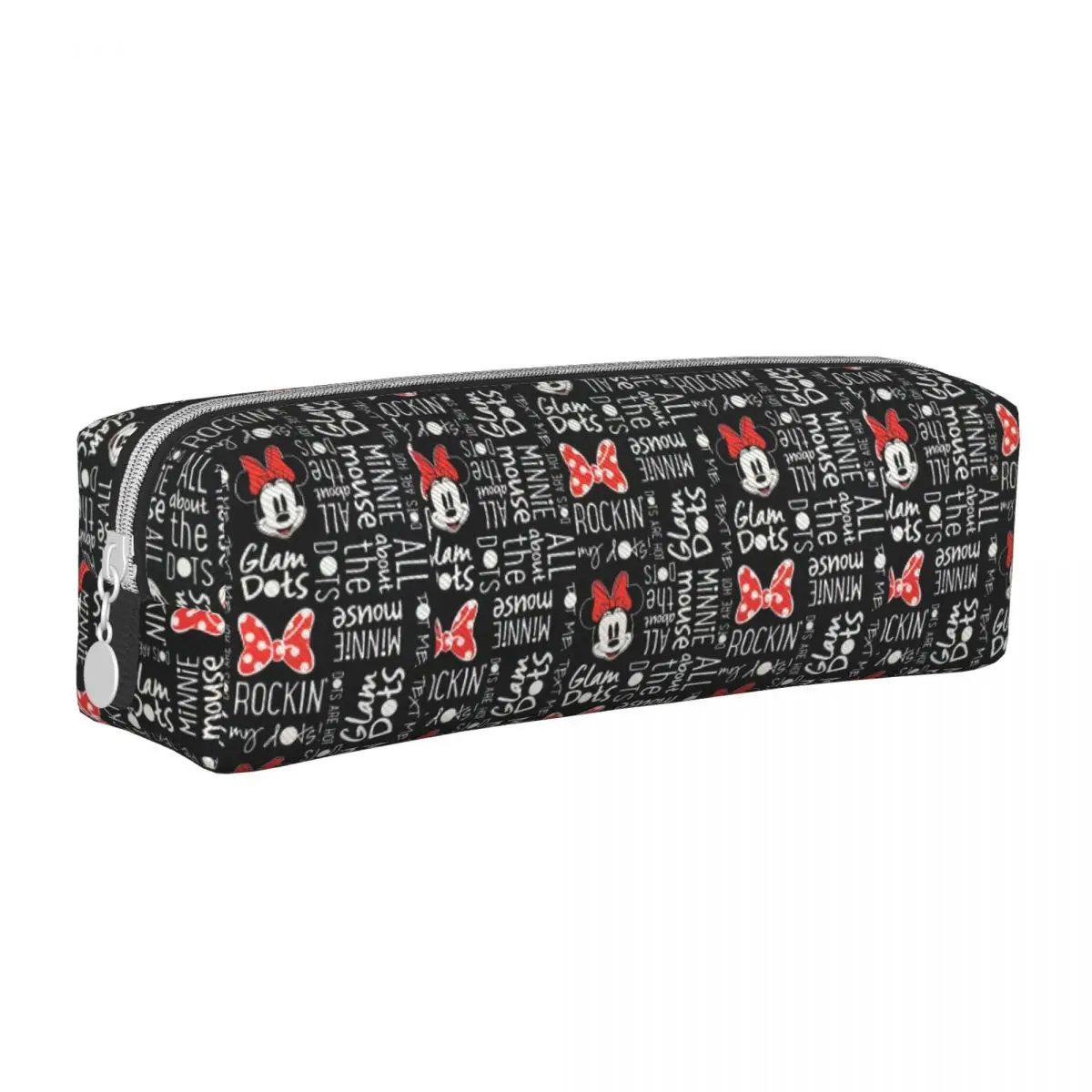 Custom Mickey Mouse Minnie Bows Anime Pencil Bags for Boy Girl Pencil Case Box School Supplies