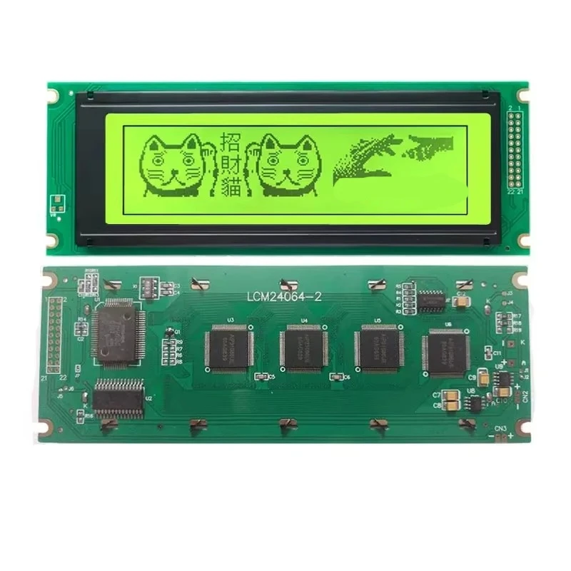 5.4 Inch 240X64 24064 240*64 LCD Display Graphic LCM SMT Blue Yellow Color STN T6963 Screen Parallel Port LG240641