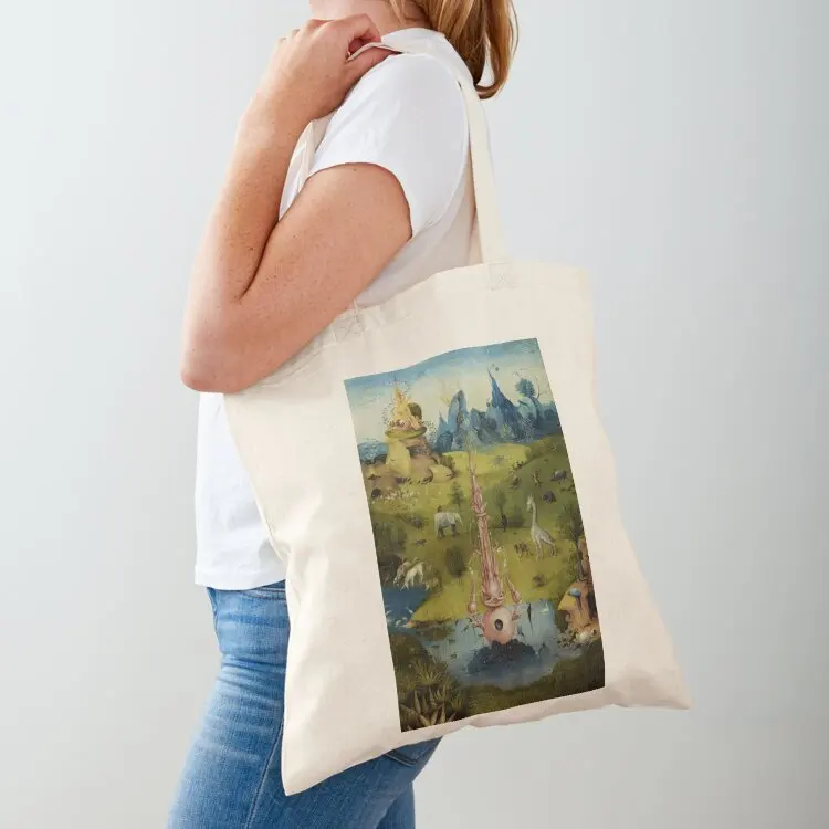 

Garden of Earthly Delights , Paradise, Adam And Eve by Hieronymus Bosch Tote Bag shoping bag Shopper handbag tote bag custom