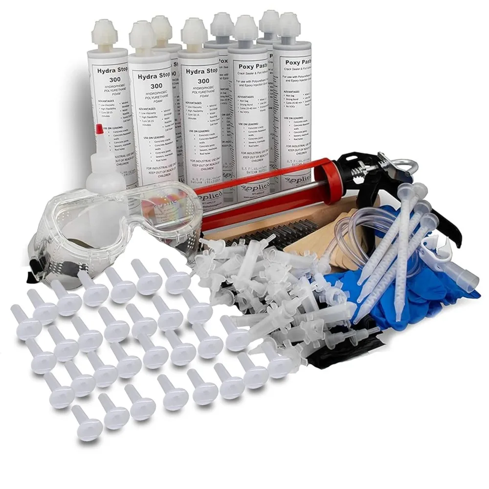 20 フィート ファスト セット コンクリート亀裂修復キット - 壁亀裂用 Hydra Stop 300 ポリウレタンフォーム