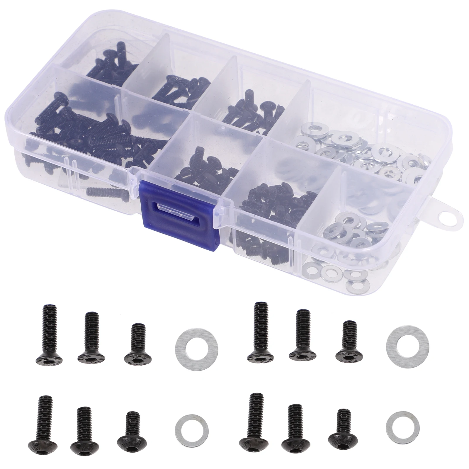 

Screws Accessories Box for Remote Control Car Repair Flat Round Head Tiny Iron Set RustProof Small Screw Kit