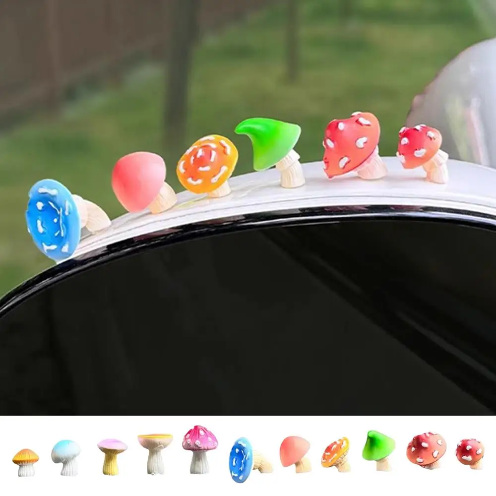 

Miniature Plant Bonsai Craft Decor Supplies Waterproof Mushroom Shaped Ornament Decor Wild Garden Resin Mushroom Accessory